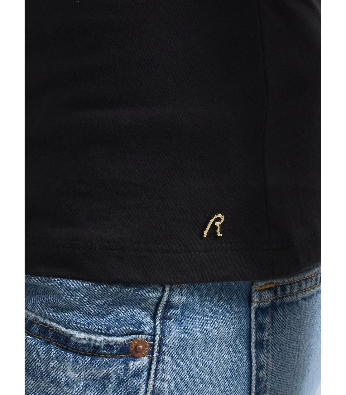 コットンジャージースリムフィットTシャツ 詳細画像 ブラック 6